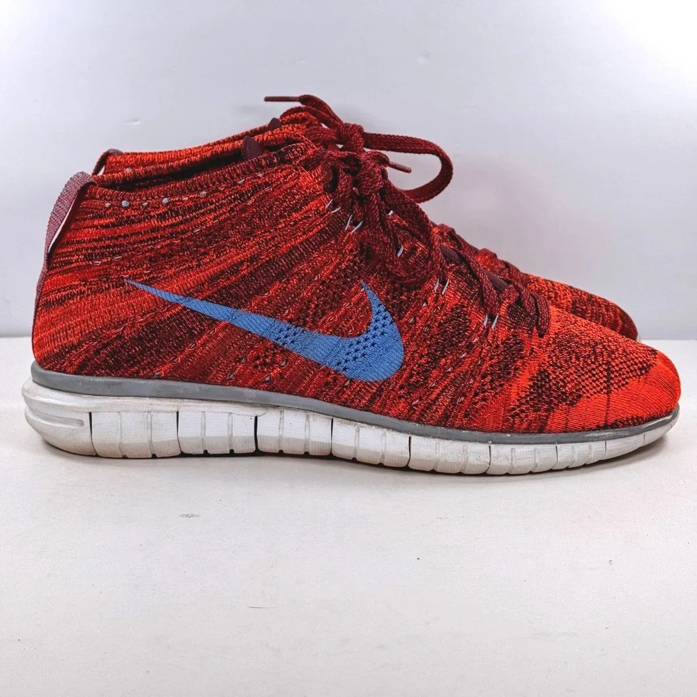 Nike Free Flyknit Chukka Cinnamon University Red Mens 10.5 639700-601